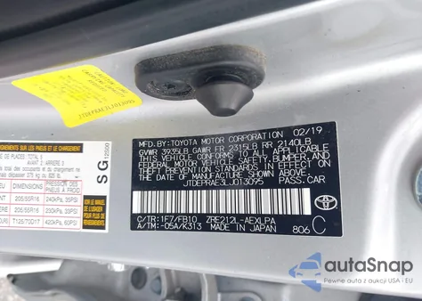 2020 Toyota Corolla Le из США, поврежденный, VIN JTDEPRAE3LJ013095